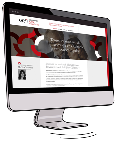 Écran d’ordinateur affichant site OPF Occitanie