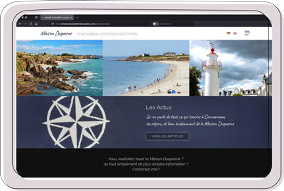 Site web location vacances à Concarneau