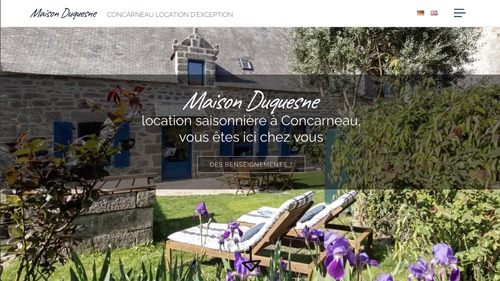 Jardin et façade de la Maison Duquesne à Concarneau.