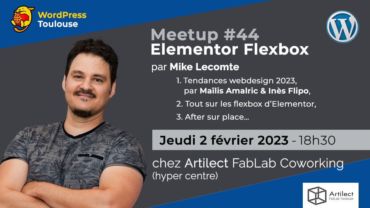 Elementor et Flexbox – MeetUp WordPress Toulouse : 02/2023