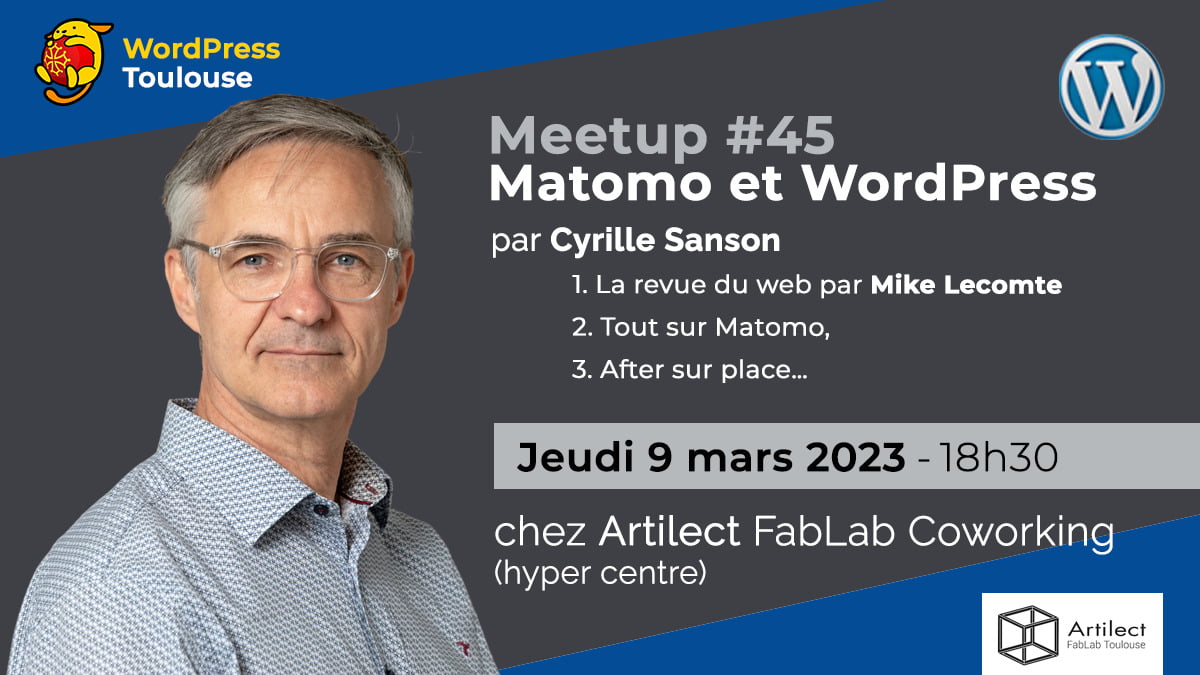 Matomo et WordPress – MeetUp WordPress Toulouse : 03/2023